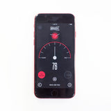 smartphone app display of drum tempo monitor, Backbeater